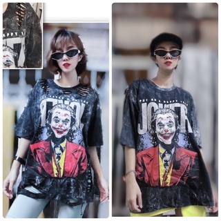 เสื้อยืดฟอก ลาย joker