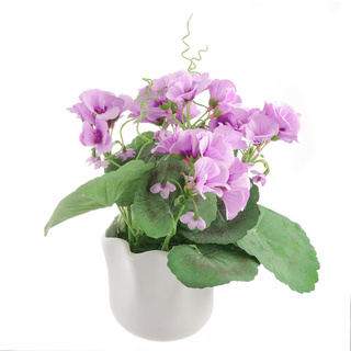 🔥ลดตาแตก🤩 บีโกเนียสีม่วงในกระถางเซรามิก HOME LIVING ARTIFICIAL BEGONIA IN CERAMIC POT HOME LIVING PURPLE สินค้าคุณภาพสูง