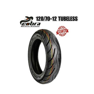 COBRA ยางนอกมอเตอร์ไซค์ ยางไทยมาตรฐานส่งออก 120/70-12_A168 T/L