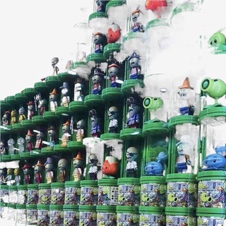 Plants vs. Zombies 2 Building Blocks เด็กตรัสรู้การศึกษาของเล่นชุดขี่ซ้อน Zombie Legion Gashapon กล่องตาบอด