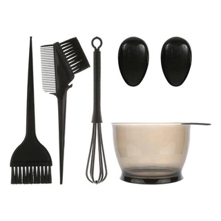 พร้อมส่ง  5PCS Hair Dye Color Brush Bowl Set with Ear Caps Dye Mixer Hair Tint Dying Coloring Applicator Hairdressing St