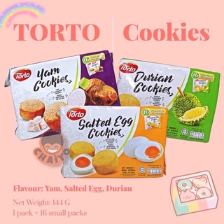 Exp 5/1/24 คุกกี้บิสกิต 🍪 คุกกี้อร่อย คุกกี้ไข่เค็ม คุกกี้ทุเรียน คุกกี้ชีส Torto cookies