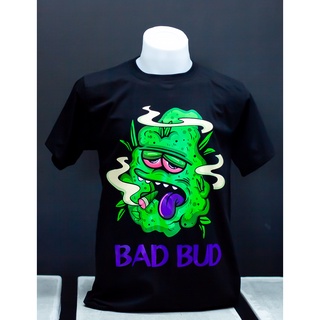 เสื้อยืดกัญชา BAD BUD เสื้อยืด420.STYLE  ผ้าCOTTON100%