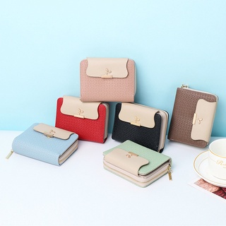 กระเป๋าสตางค์ใบสั้นสำหรับผู้หญิง Mini Women Trifold Wallet