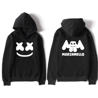 เสื้อกันหนาว เสื้อคู่ ผ้าบาง ทรงหลวม ลาย DJ Marshmello สำหรับผู้ชาย