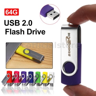 Bestrunner แฟลชไดรฟ์ USB 2.0 64GB ความเร็วสูง หลากสี