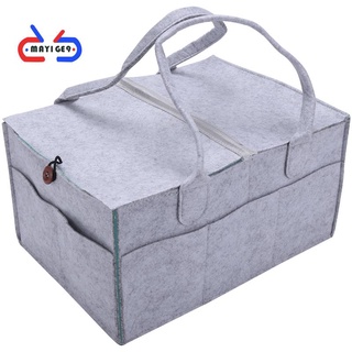 Foldable Felt Baby Diaper Caddy Organiser Removable Lid Storage Bag Kid Toys Portable Bag Box for Car Travel Changing Table Organizer