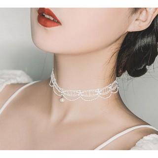 สร้อยคอ โชคเกอร์ ❤ White Choker สร้อยแฟชั่น พังก์ วินเทจ สร้อยลูกไม้ สร้อยโชคเกอร์ Sexy สร้อย เครื่องประดับแฟชั่น