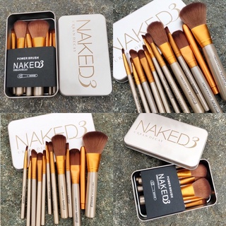 (ขายขาดทุน) ชุดแปรงแต่งหน้า Naked 3 มี 12 ชิ้น ขนนุ่มมากค่ะ