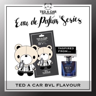 TED A CAR กลิ่น BVL น้ำหอม บูการี่ / แผ่นน้ำหอมปรับอากาศ หมี🐻