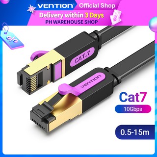 Vention Cat7 Rj45 สายเคเบิลอีเธอร์เน็ต 10gbps ความเร็วสูง สําหรับสวิตช์แล็ปท็อป