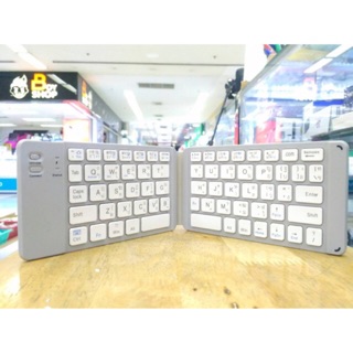 คีย์บอร์ดบลูทูธ Keyboard คีย์บอร์ดไร้สาย USB 3.0 สำหรับ IOS / Android แบบพับได้