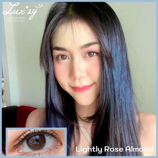 ⚡Luxzylens⚡Lightly Rose Almond Brown💥คอนแทคเลนส์mini💥คอนแทคเลนส์สายตา💥แถมฟรีตลับทุกคู่