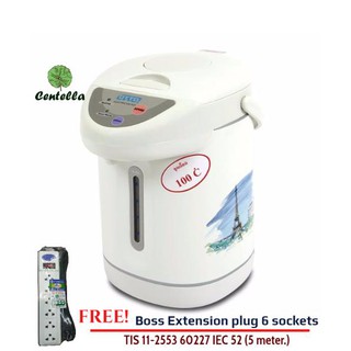 OTTO thermos bottle กระติกไฟฟ้า PT-288 ขาวมีลาย Free Boss Extension plug 6 sockets TIS 11-2553