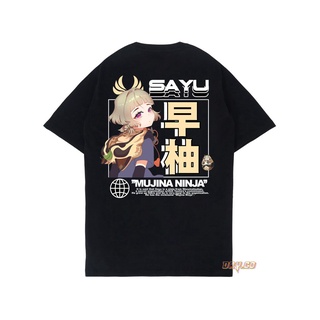 เสื้อยืดผ้าฝ้ายพิมพ์ลายขายดี Sayu tee / genshin impact game Shirt (INAZUMA) เสื้อเชิ้ต สําหรับผู้ชาย และผู้หญิง