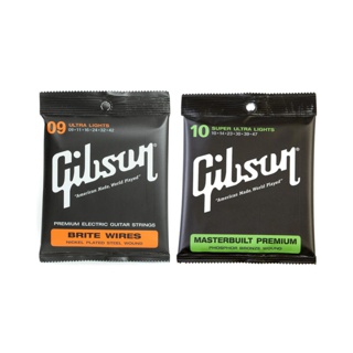 GIBSON สายกีต้าโปร่ง รุ่น Masterbuilt Premium เบอร์ 9 และ 10 ยี่ห้อกิ๊บสันแท้ 1 ชุด