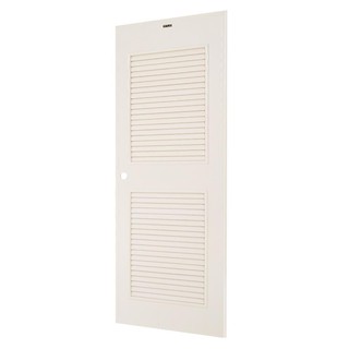 Bathroom door PVC DOOR AZLE-4 TOP-BOTTOM LOUVER 70X200CM CREAM Door frame Door window ประตูห้องน้ำ ประตู PVC บานประกอบ A