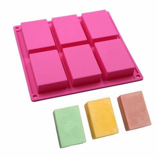 พิมพ์ซิลิโคน ทำขนม โมล์สบู่ทรงสี่เหลี่ยมผืนผ้า (Rectangle Silicone Mold)