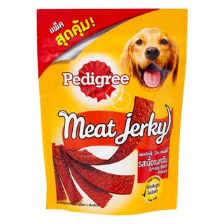 🔥แนะนำ!! เพดดิกรี ขนมสุนัข Meat Jerky รสเนื้อรมควัน 300 ก. Pedigree Meat Jerky Treats Smoked Beef Flavor 300 G.