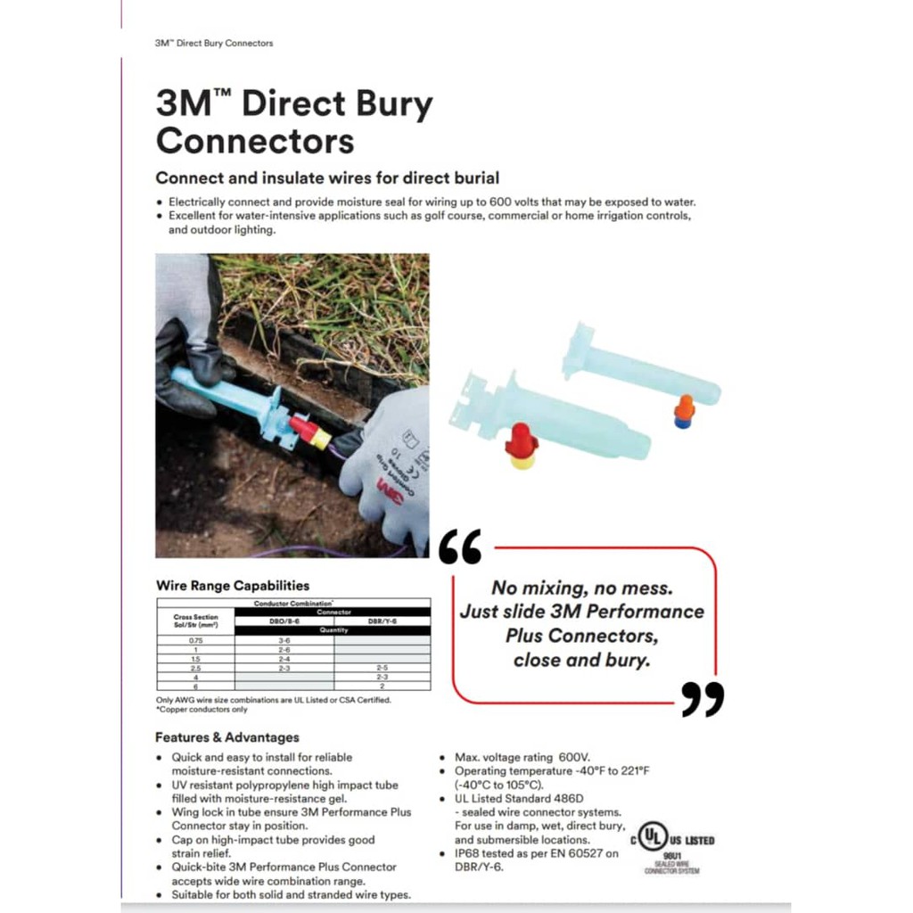 3M DBR/Y-6 Direct Bury Splice Kit (1ถุง/2ตัว)