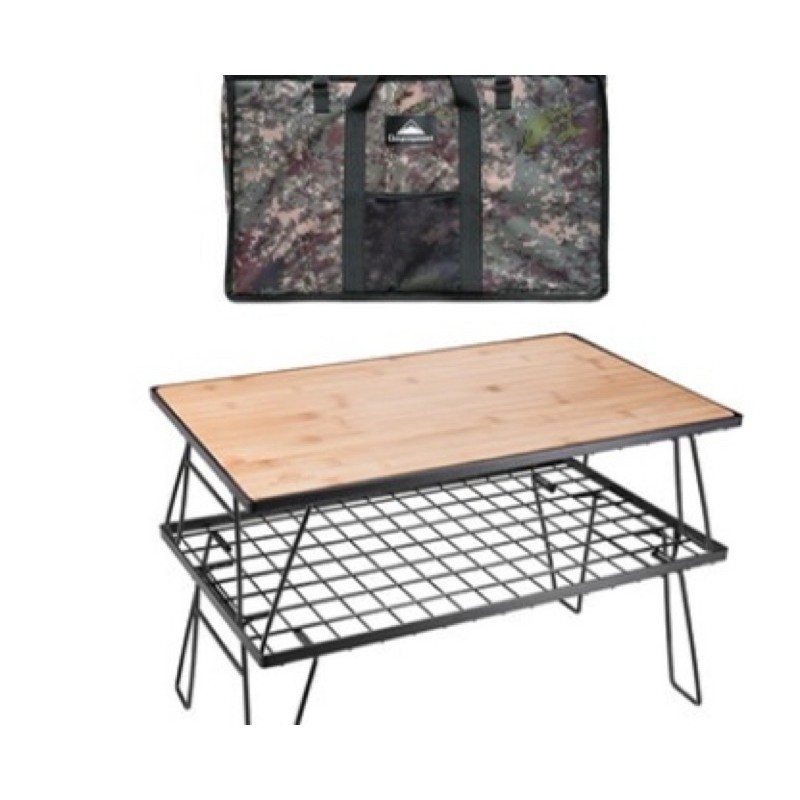 โต๊ะไม้แคมป์ปิ้ง CLS โต๊ะไม้ 2 ชั้น🔥#พร้อมส่ง