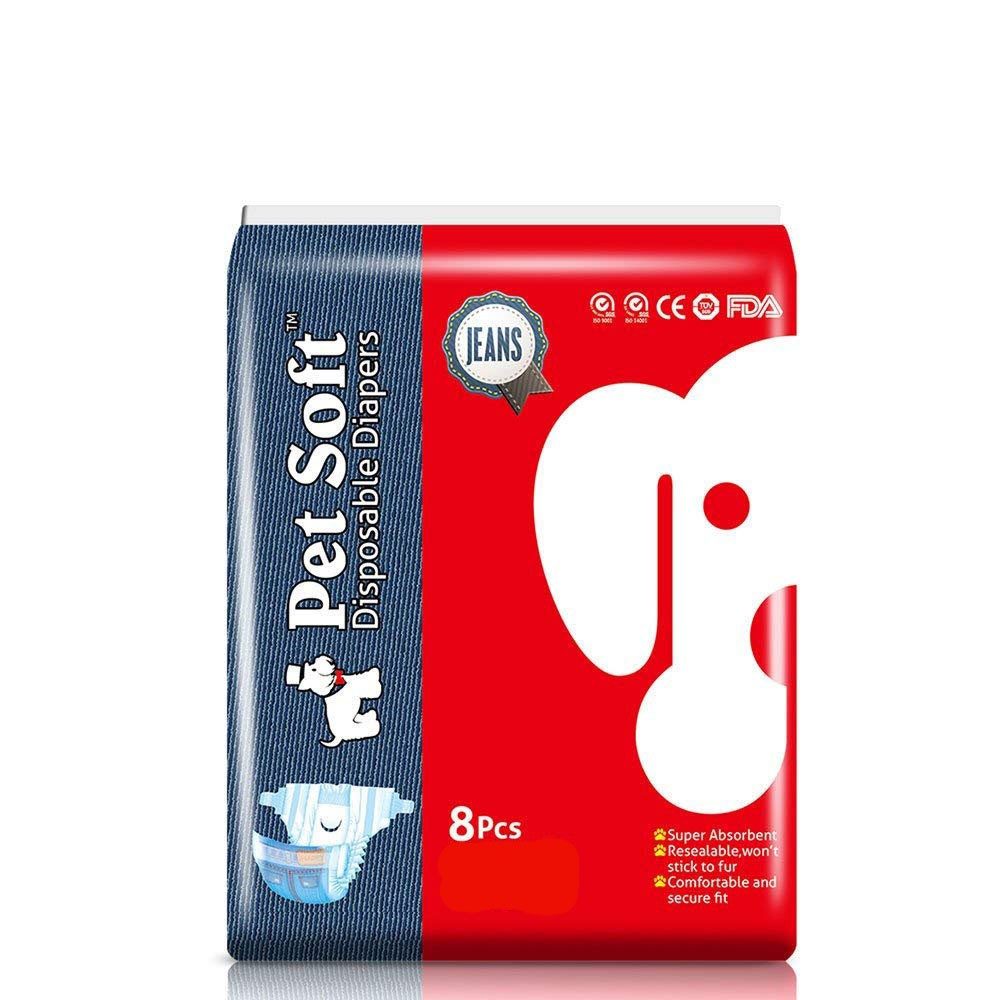 Pet Soft Pampers Jeans (XS) - ผ้าอ้อมสุนัข - PSI (PSID13)