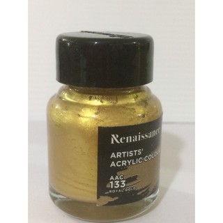 สีอะคริลิค เกรดอาร์ตติส เรนาซองซ์ 20 ml. สีทอง #133 Royal Gold