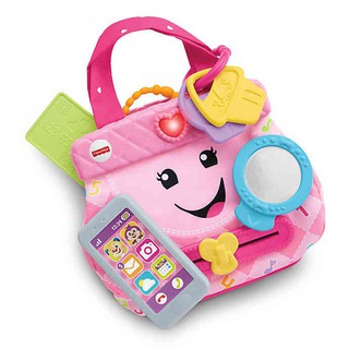 Fisher Price ฟิชเชอร์ ไพรส Laugh &amp; Learn® My Smart Purse กระเป๋าเงิน บทบาทสมมติ ของเล่นสีชมพู ของเล่นเด็ก FGW15  CH