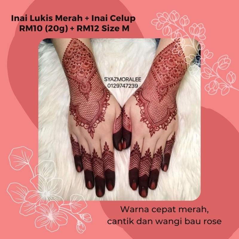 Inai Luks Red/Black/Brown Black/White (20g) โดย Syazmoralee Henna