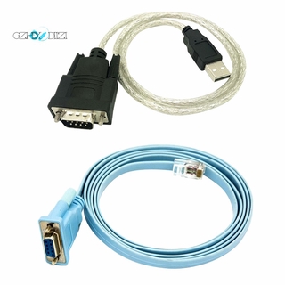 สายเคเบิ้ลเชื่อมต่อเครือข่าย Rj45 To Db9 And Rs232 To Usb ( 2 In 1 ) Cat5 Ethernet Lan Console