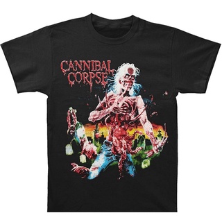 ผ้าฝ้ายคอกลมเสื้อยืด พิมพ์ลาย Cannibal Corpse Eaten ขนาดใหญ่ สีดํา สําหรับผู้ชายfrom S-4XL