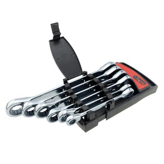 ชุดประแจแหวนเฟืองสปริง HACHI 6 ด้าม/ชุด DOUBLE RATCHET WRENCH HACHI 6EA/SET