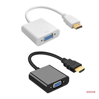 Zzz ตัวแปลง Hdmi เป็น Vga 1080P Fhd เอาท์พุตวิดีโอ สําหรับ Pc แล็ปท็อป ทีวี มอนิเตอร์ โปรเจคเตอร์