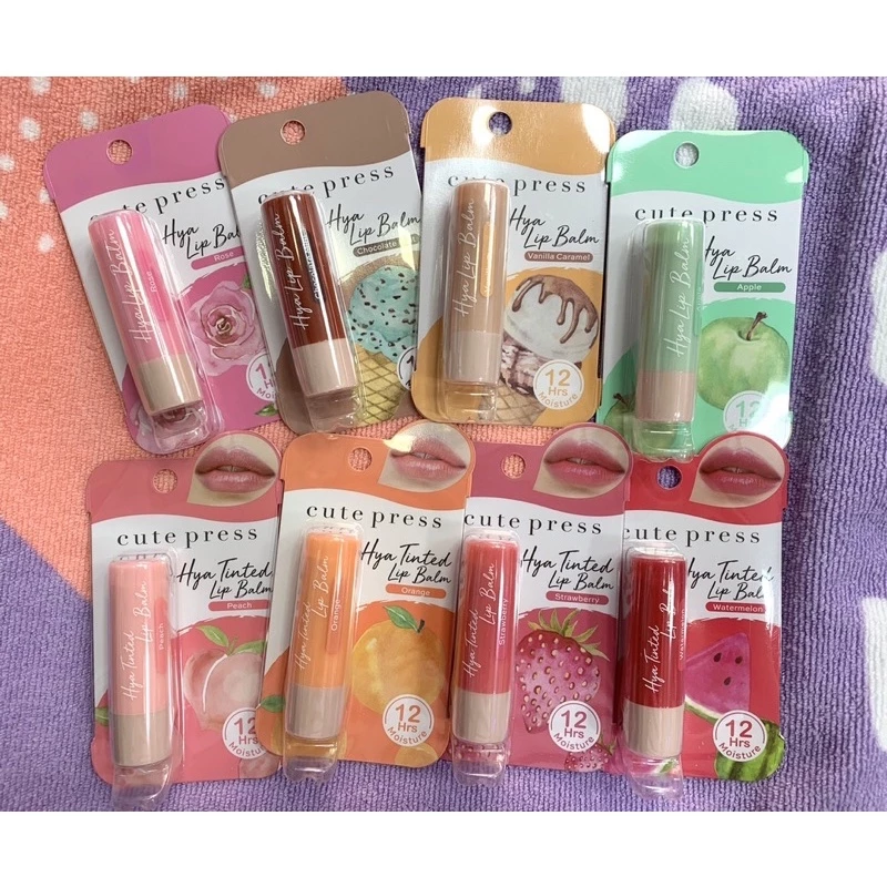 Cute Press HYA Tinted Lip Balm 3.7g. คิวท์เพรส ไฮยา ทินท์ ลิปปลาม บำรุงริมฝีปากให้ชุ่มชื่นยาวนาน