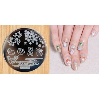 Nail art plate (hehe-23) แผ่นพิมพ์ลายเล็บ