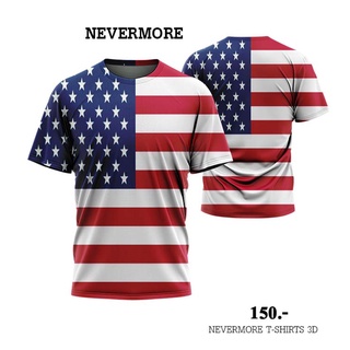 NEVERMORE T-SHIRT 3D  ใส่ได้ทั้งชายและหญิง