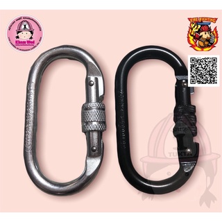 💖คร่ำหวอดเซฟตี้ คาราบิเนอร์เหล็ก25kN NTR  Carabiner ปีนเขา โรยตัว ทำงานบนที่สูง Carabiner45kN ตะขอเหล็ก 🇹🇭พร้อมส่งในไทย