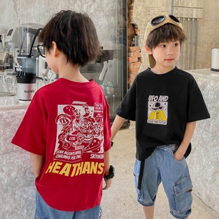 💡Mykids💡&lt;T-SHIRT&gt;เสื้อยืดแขนสั้นเด็กผู้ชายใหม่ปี 2021