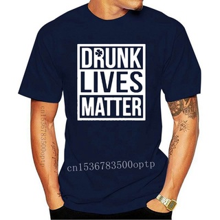 เสื้อยืดแขนสั้น ผ้าฝ้าย พิมพ์ลายกราฟฟิค Drunk Lives Matter แฟชั่นฤดูร้อน สําหรับผู้ชาย 2022