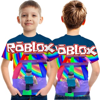 เสื้อยืดคอกลม แขนสั้น พิมพ์ลายการ์ตูนอนิเมะ Roblox หลากสี สไตล์เกาหลี แฟชั่นฤดูใบไม้ผลิ ฤดูร้อน สําหรับเด็กผู้ชาย และเด็กผู้หญิง [อายุ 3-15 ปี] 2022