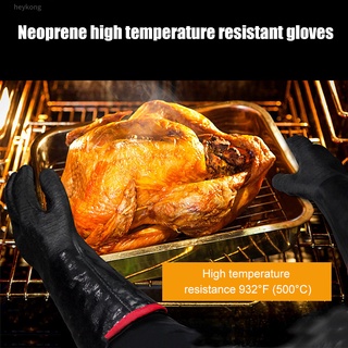 /HK/ Grill BBQ Glove Heat Resistant Oven Gloves Waterproof Fireproof Oil Resistant Barbecue Hand Protection Cooking Accessory