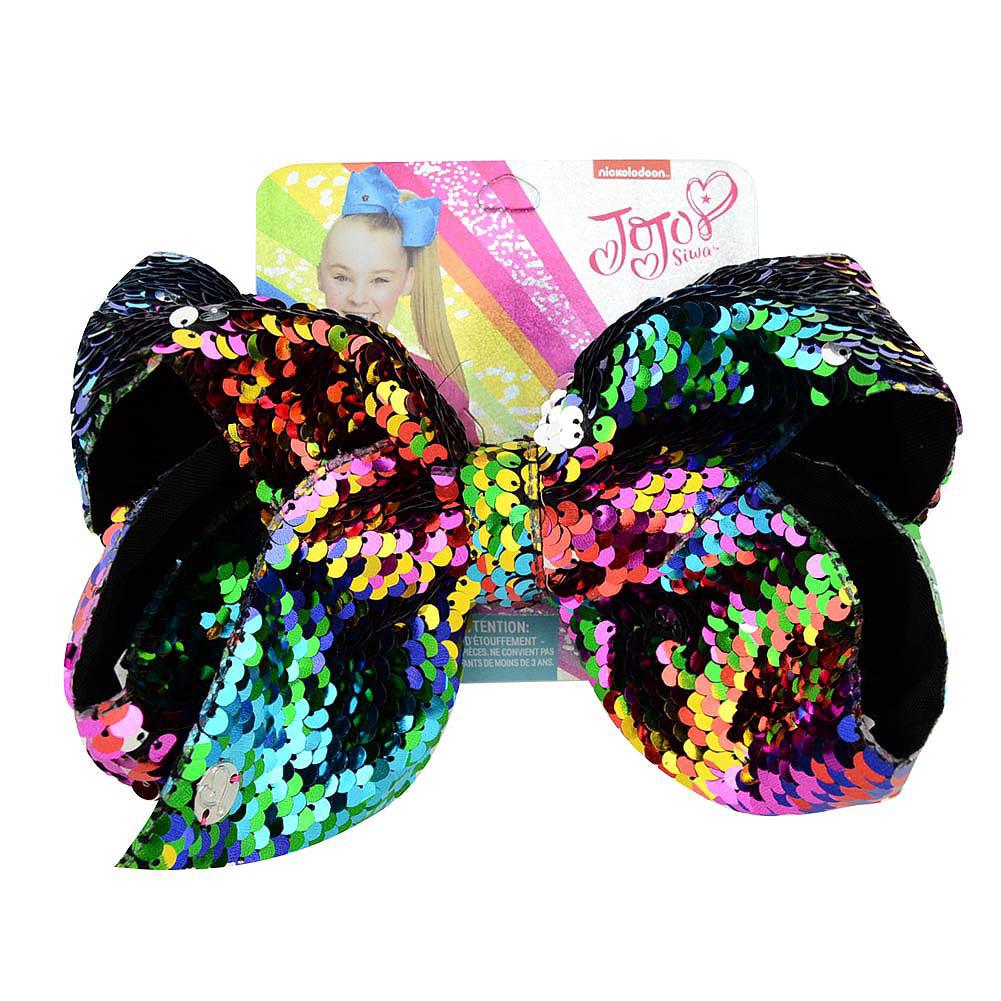 Jojo Large Size Reversible sequin mermaid bow Hair Clips Jojo ขนาดใหญ่กลับ sequin เงือกเงือกคลิปผม