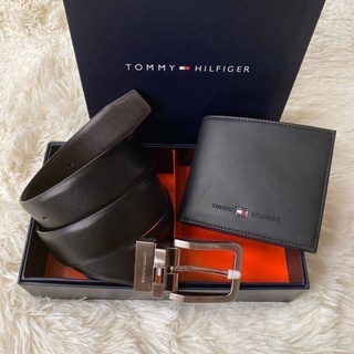 Tommy Hilfiger  Leather Belt &amp; Wallet Set !!! ซื้อ1ได้ถึง 2 ใบ Code:B17D040865 แบรนด์แท้ 100% งาน Outlet