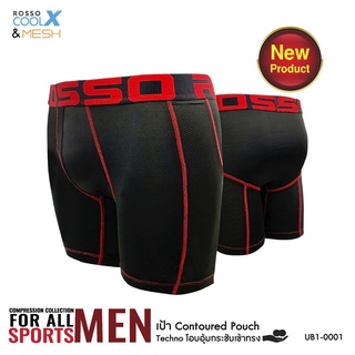 [ใช้โค้ด MASEP150 ลด10% สูงสุด 200.-] Rosso Sports Men Compression กางเกงออกกำลังกายขาสั้น กางเกงวิ่ง มีช่องสำหรับเก็บทรง (1ตัว/แพ็ก) UB1-0001