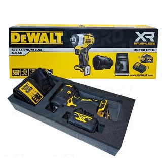 *พร้อมส่ง* DEWALT บล็อกกระแทกไร้สาย 4หุน 12V DCF901P1G พร้อมแบต5.0Ahx1ก้อน/แท่นชาร์จ1อัน ของแท้พร้อมส่งโดยตัวแทนจำหน่าย