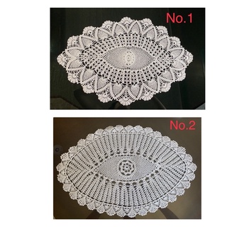 ผ้าปูโต๊ะ คลุมโต๊ะ ผ้าถักมือ ดอยลี่ วงรี ขนาด20.5x13.5นิ้ว งานฝีมือสวยๆค่า😍