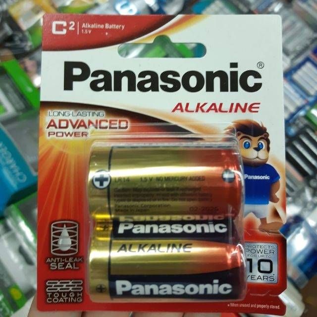 ถ่าน Size C Alkaline Panasonic, Energizer, Duracell, Toshiba, GP (ขนาดกลาง LR14) 1.5V จำนวน2ก้อน ของ
