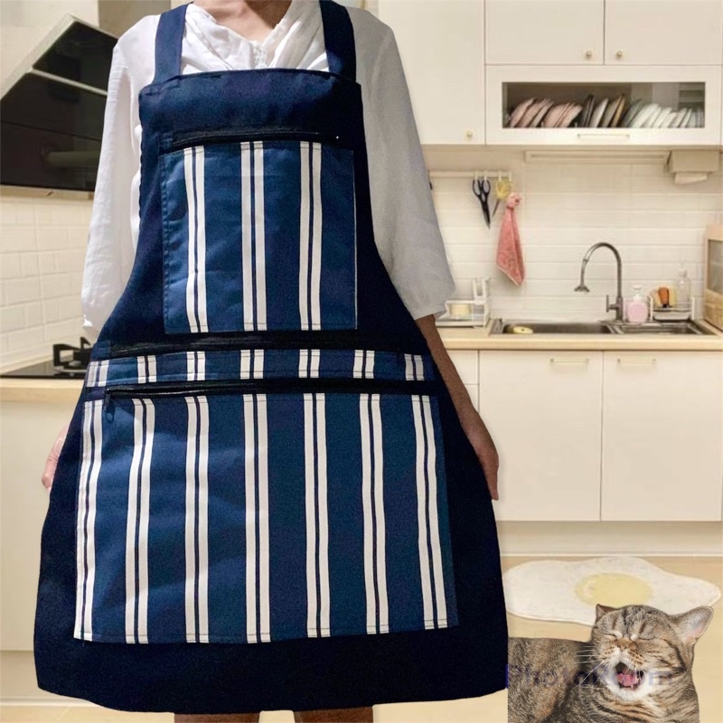 🔥สินค้ามาใหม่🔥ผ้ากันเปื้อน 3 กระเป๋าใบใหญ่ ใส่ตังค์ได้เยอะ รุ่นจิงโจ้ สำหรับแม่ค้า แม่ครัว ร้านอาหาร