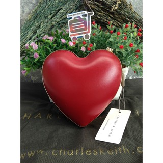 RED Heart Shaped Clutch