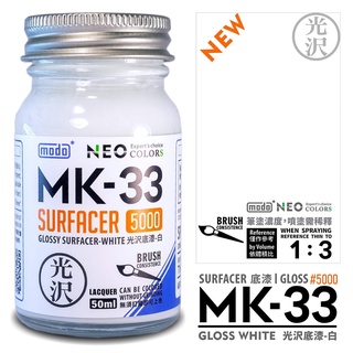 MODO NEO Color Surfacer Lacquer Paint Gloss MK-33 White (50ml)